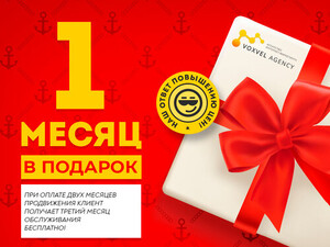 Один месяц seo-продвижения в подарок